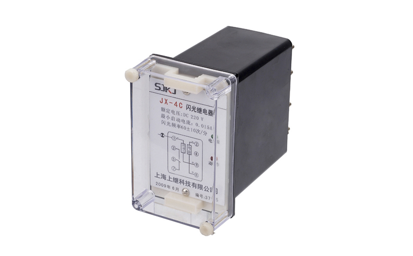 JX-4C閃光繼電器接線圖及開(kāi)孔尺